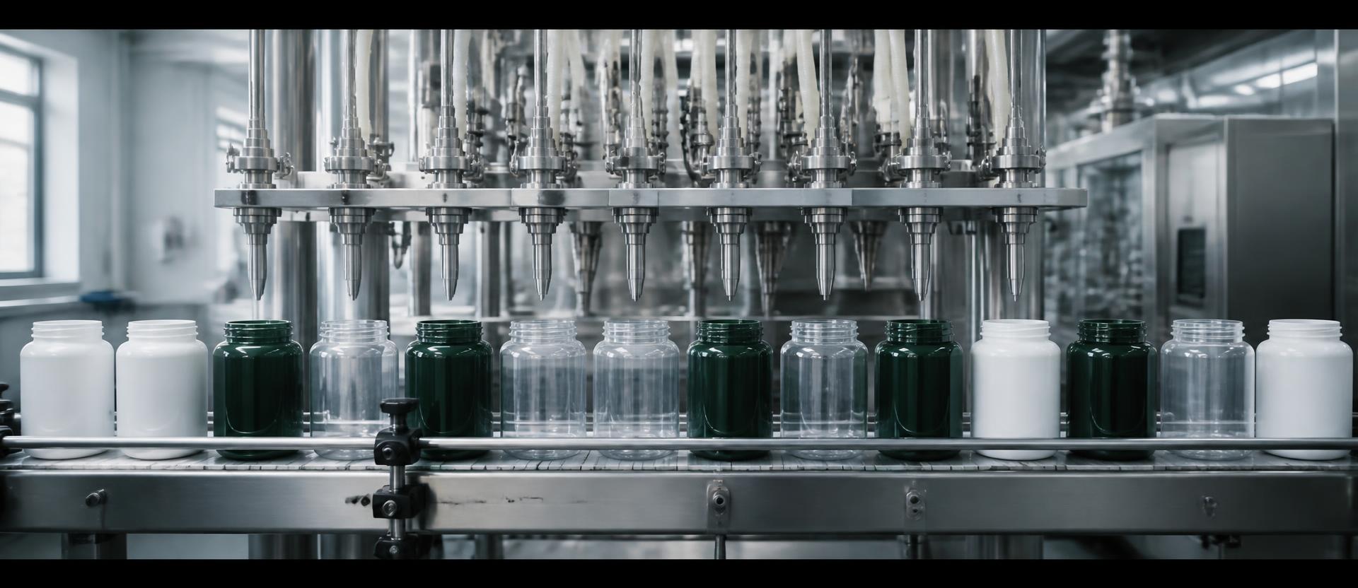 Abfüllanlage für Nahrungsergänzung in der Produktion in Oberkrämer
